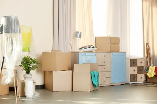 Removal van loading belongings for a move in Uxbridge