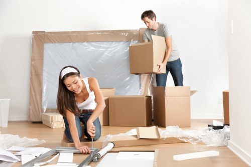 Home moving team preparing a local move in Uxbridge