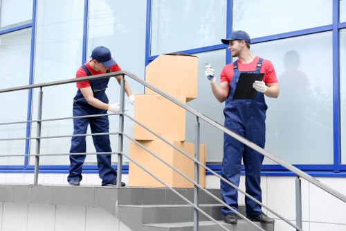 Professional team preparing a piano removal in Uxbridge