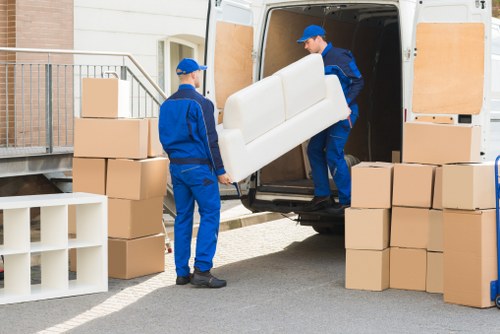 Movers maintaining a professional and safety-focused moving operation