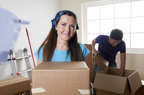 Same day house move preparation with boxes and furniture in Uxbridge