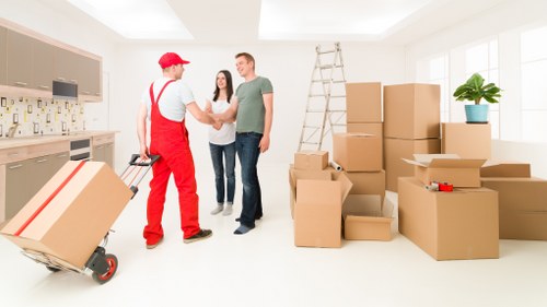Moving large home furniture during removals in Uxbridge