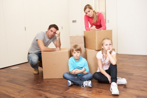 Business relocation team handling office furniture in Uxbridge