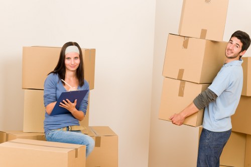 Professional Uxbridge removal van service with packed boxes